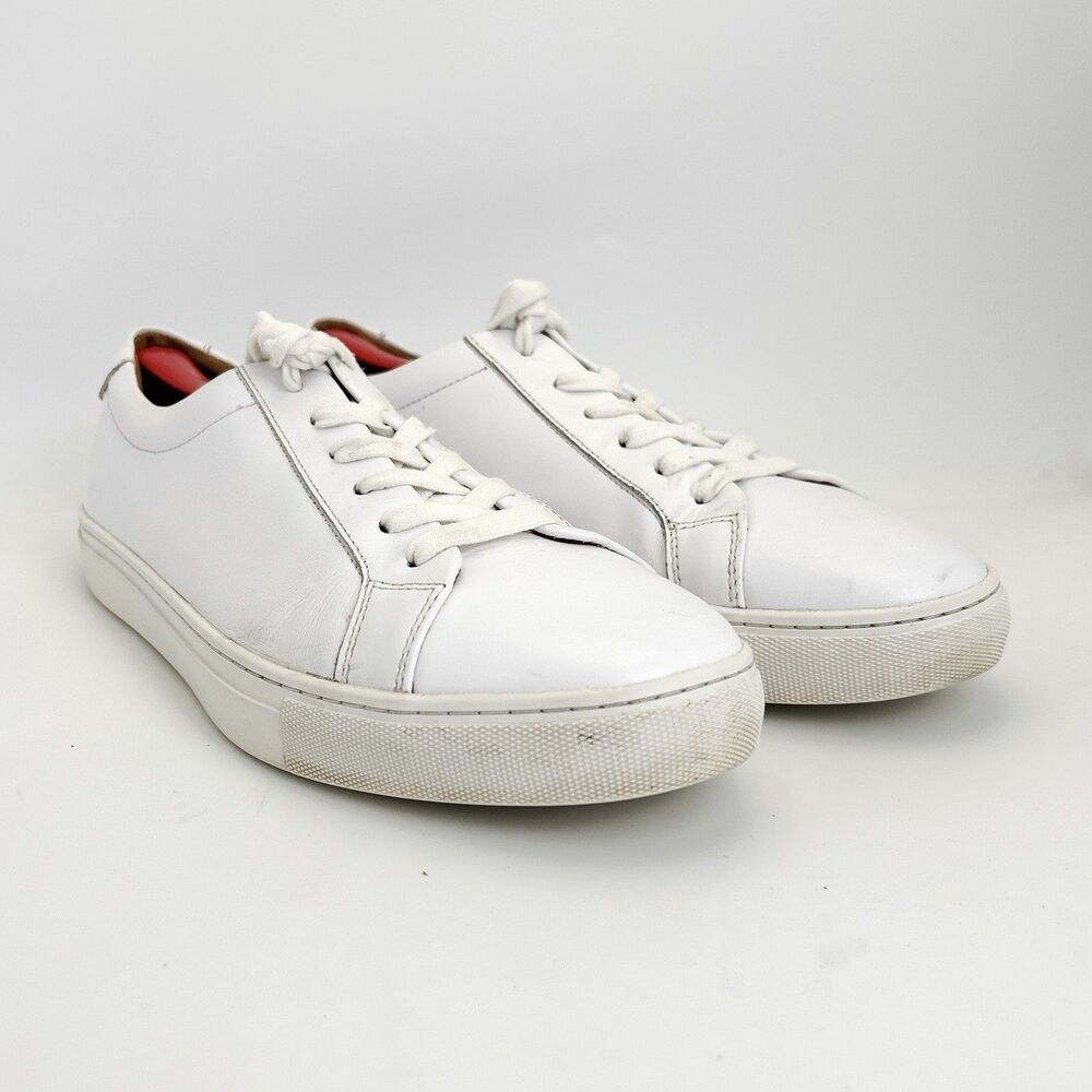 New Republic Kurt Sneakers Mens Sz 11.5 White Leather Comfort Lined Dress Casual